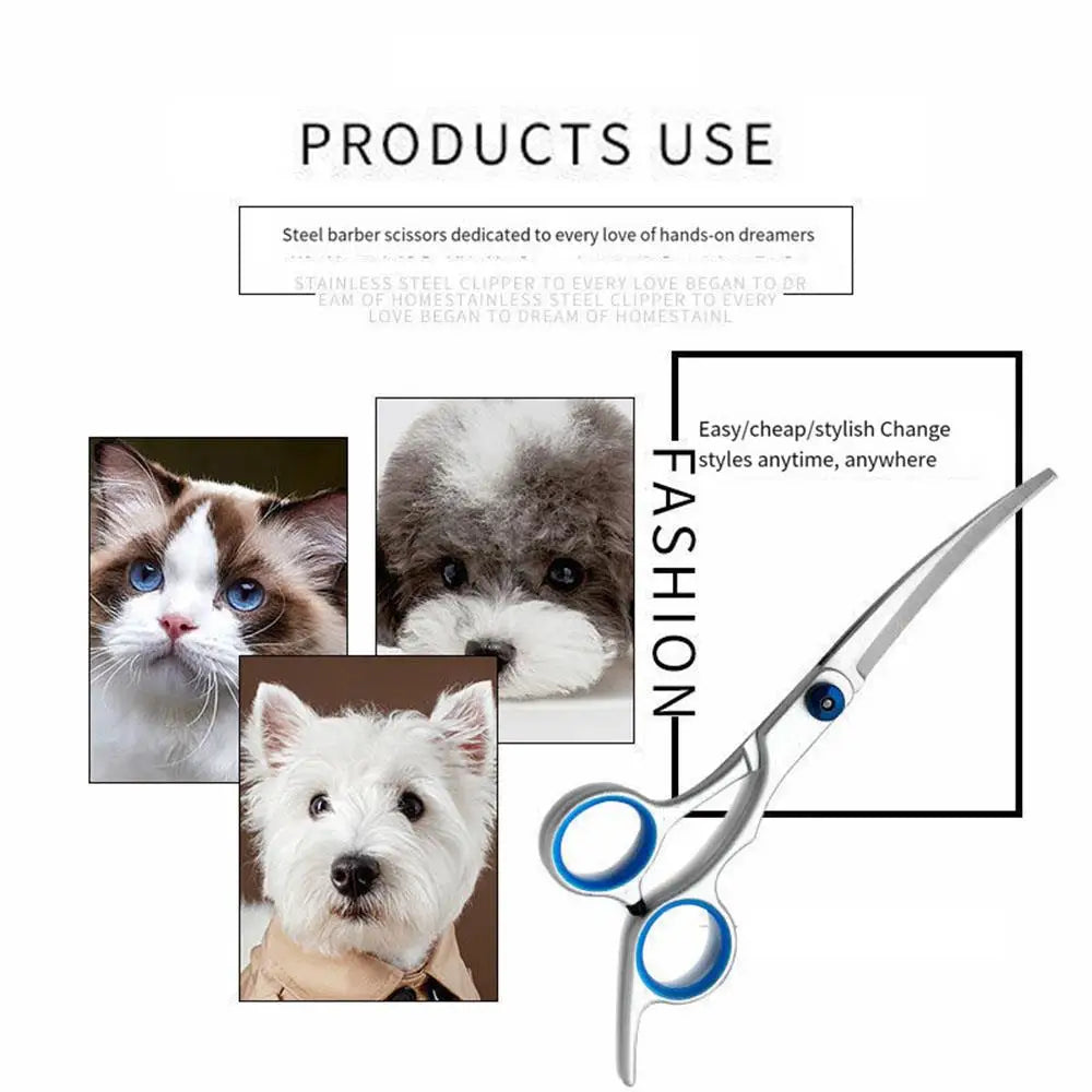 4 Styles Safety Pet Grooming Scissors Round Head Professional Stainless Steel Dog Hair Scissors Portable Pets Animal Cutting