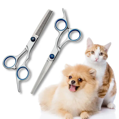 4 Styles Safety Pet Grooming Scissors Round Head Professional Stainless Steel Dog Hair Scissors Portable Pets Animal Cutting